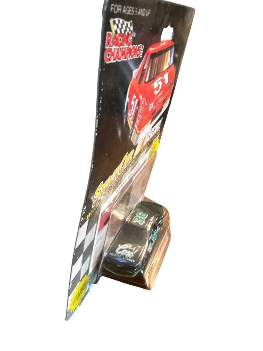Die Cast Racing Champions NASCAR Stock Car Kenny Wallace Collectors Card Stand